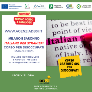 Corsi gratuiti milano e Saronno